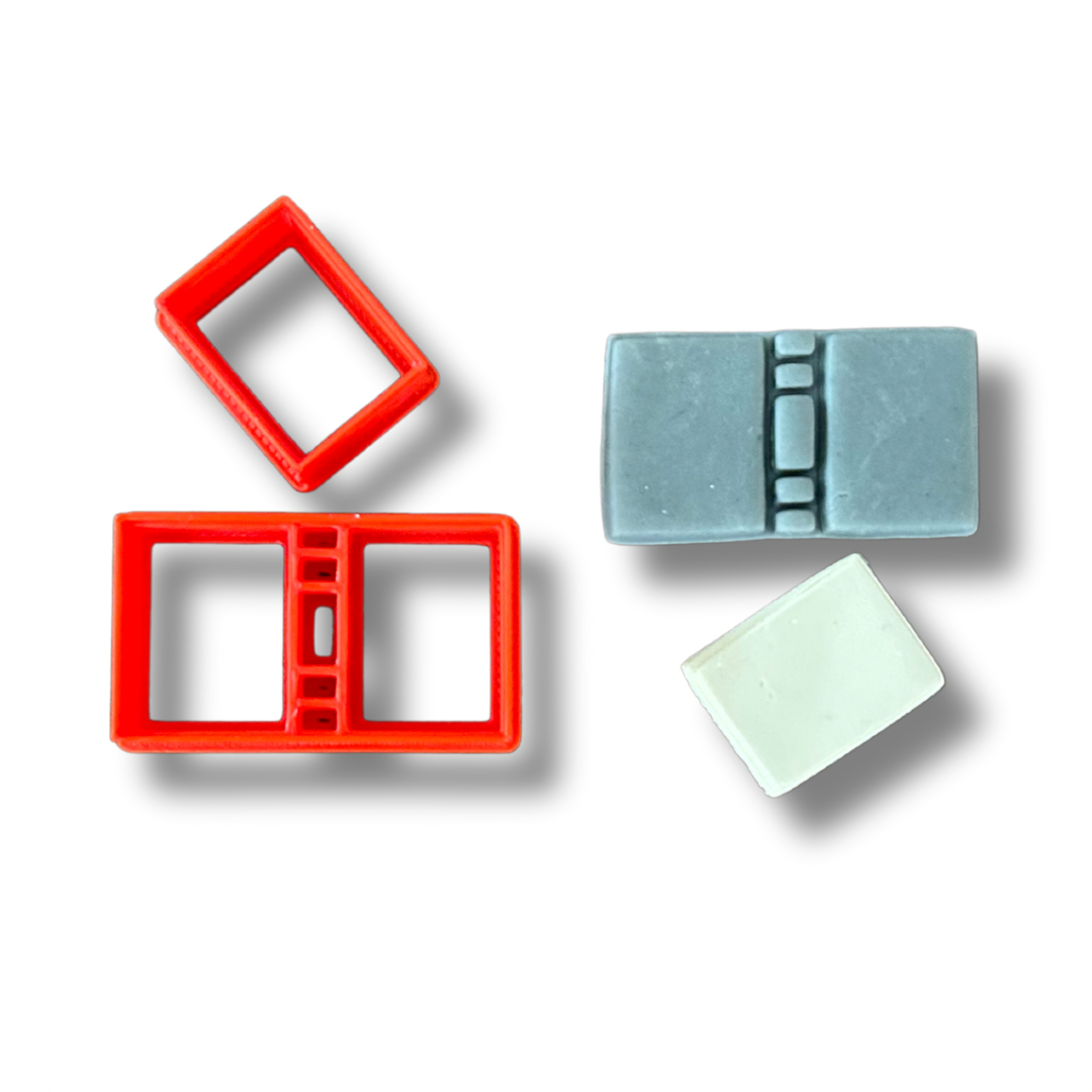 3 Boyutlu Mini Kitap Kurabiye Kalıbı, Polimer Kil Kalıbı