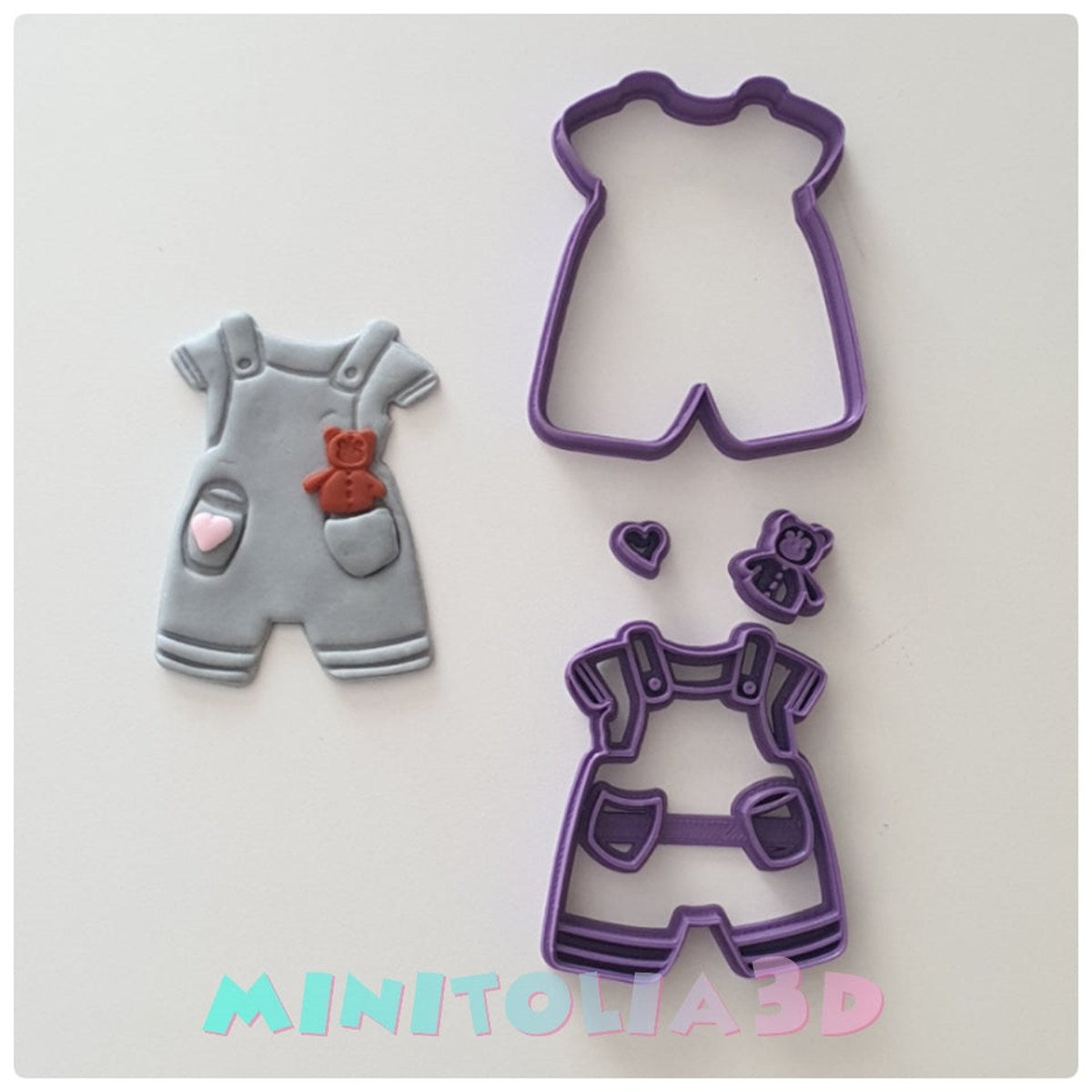 Ayıcıklı Ve Kalpli Bebek Tulum