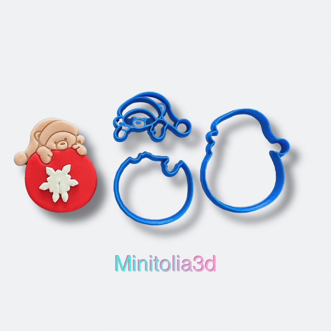 Ayıcıklı Yılbaşı Süsü Kalıp Seti