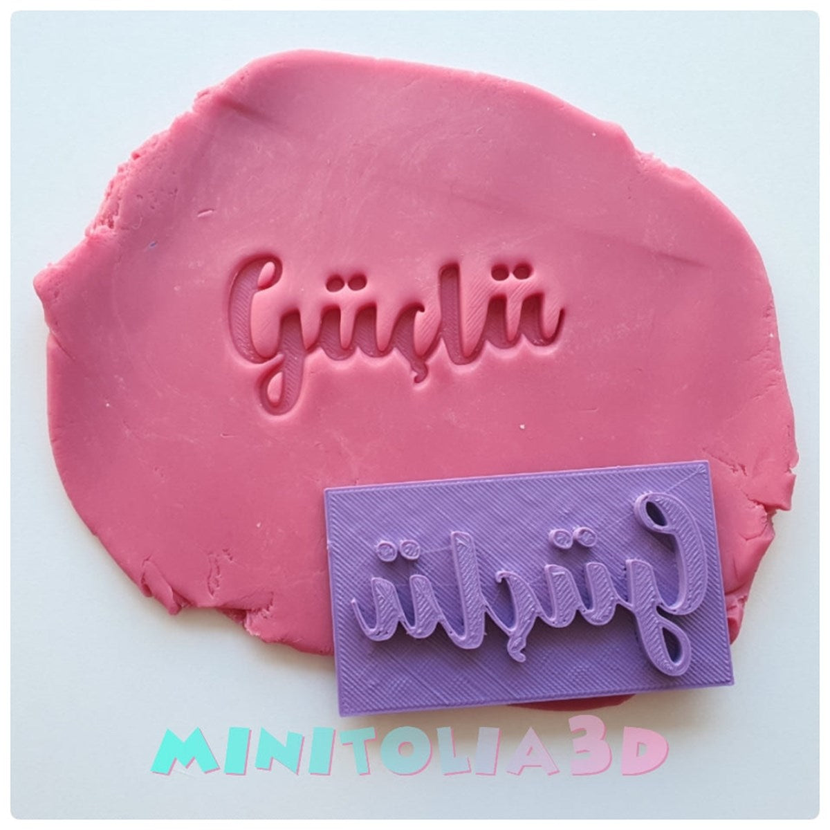 " Güçlü " Yazı Damga