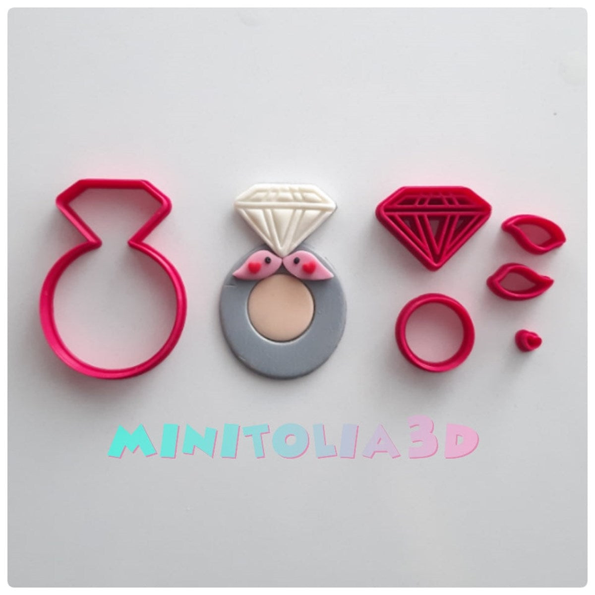 Kuşlu Tektaş Yüzük Seti