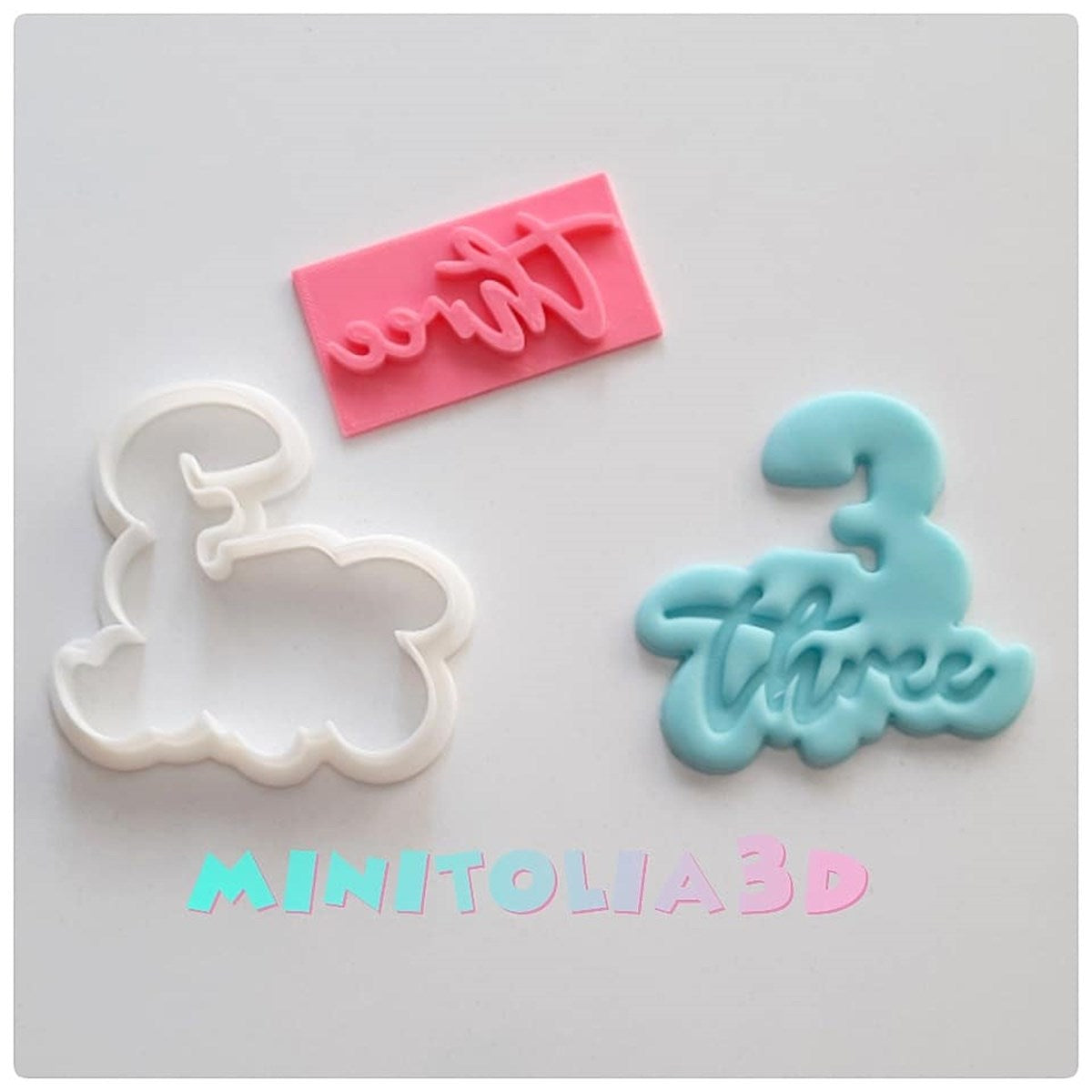 " Three " Damgalı Üç Rakam Seti