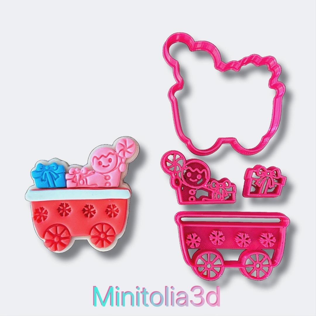 Yeni Yıl Treni -02 Kurabiye Kalıbı